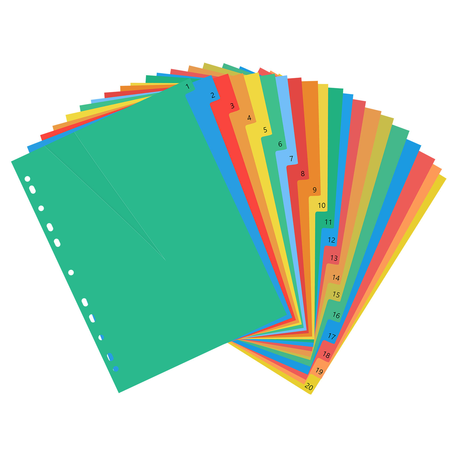 20 intercalaires en plastique  - Tab Divider A4 avis et prix